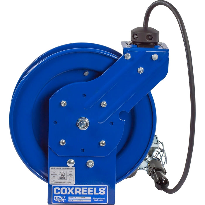 Coxreels PC Series Spring Driven Cord Reel Incandescent Cage Light 16 GA x 50 ft. - Cord Included Model PC13-5016-E