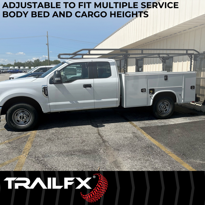 TrailFX Ladder Rack 1000 LB Service Body Contractor Rack Black Steel Model FCLR008B