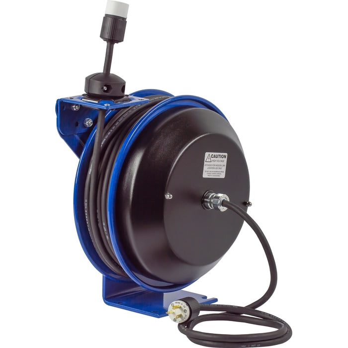 Coxreels PC Series Spring Driven Cord Reel Single Industrial Receptacle 16 GA x 50 ft. - Cord Included Model PC13-5016-A