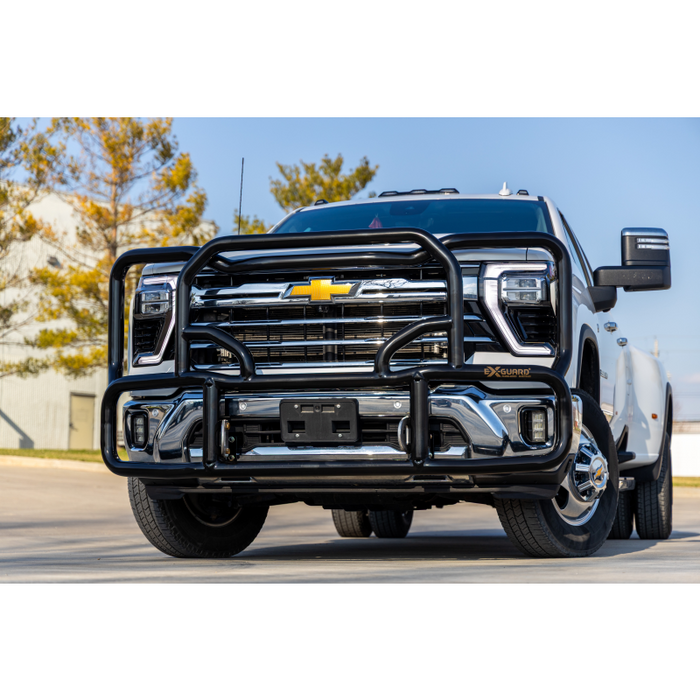 Ex-Guard Kit Extreme-Duty Full-Height Coverage Black Grille Guard Kit w/ Mounting Bracket and Tow Hooks Model FX-50BG3-GM2320-MB-20FX-GM23-TH