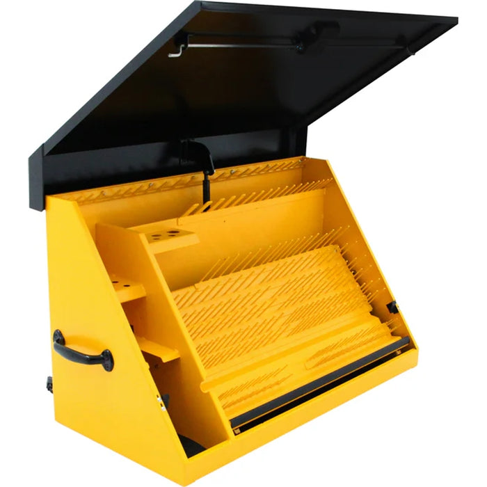 Montezuma 36 x 17 In. Steel Triangle® Toolbox Yellow/Black Top Mount Toolbox DXTB36BY