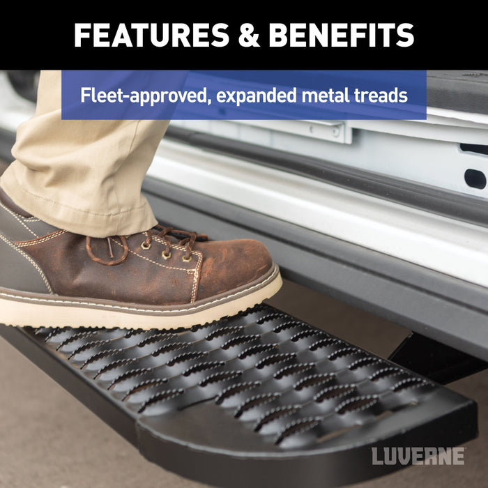 Luverne Grip Step XL 9-1/2" x 54" Steel Passenger Running Board, Select Ford E-Transit Model 495154-401817