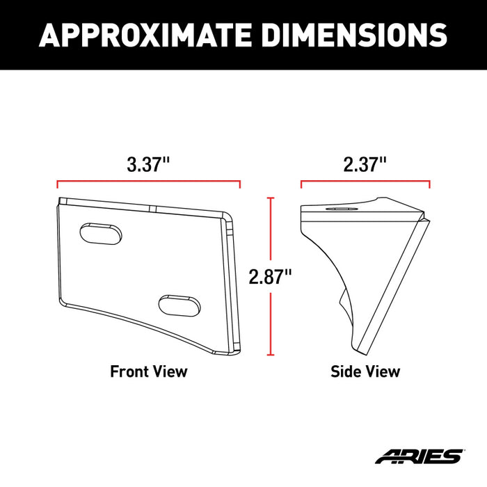 ARIES Jeep Wrangler JK Windshield Light Brackets Model AR15800