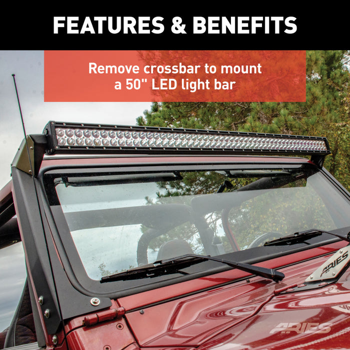 ARIES Jeep TJ Roof Light Mounting Brackets & Crossbar Model 15916