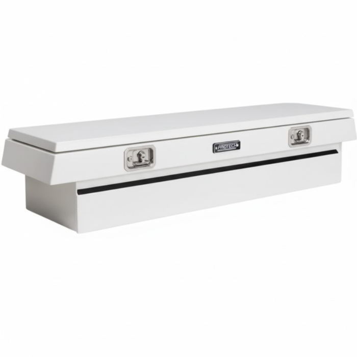 ProTech Crossover 13X20X62 Single Lid Box Smooth Lid Gloss White Standard Profile Includes Tray Model 54-8283-GW