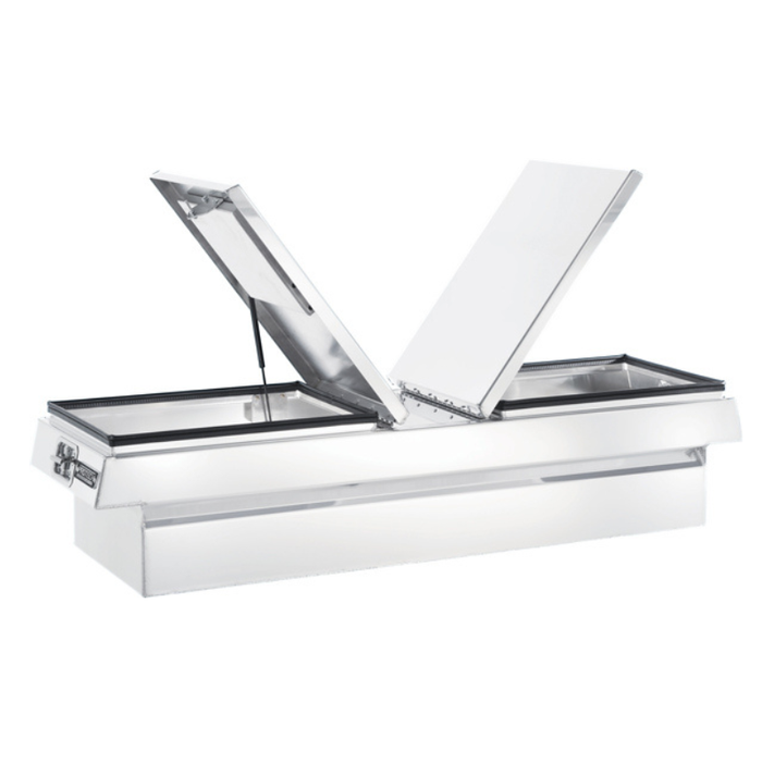 ProTech Crossover 20X28X74 Gull Wing Box Smooth Lid Smooth Lid Bright Aluminum Standard Profile Includes Tray Model 54-8024-28