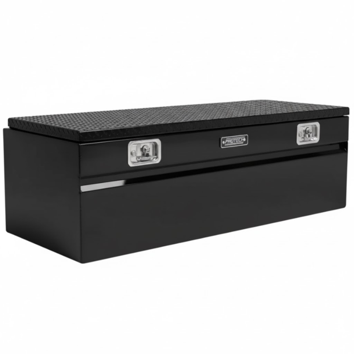 Protech Chest Tool Box - 19.5X30X60 - Diamond Plate Lid Gloss Black Includes Tray Model 54-8450-GB