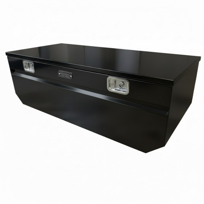 Protech Chest Tool Box - 21X24X62, 17+ Ford Standard Duty, Notched, Smooth Lid - Gloss Black Includes Tray Model 54-6496-GB
