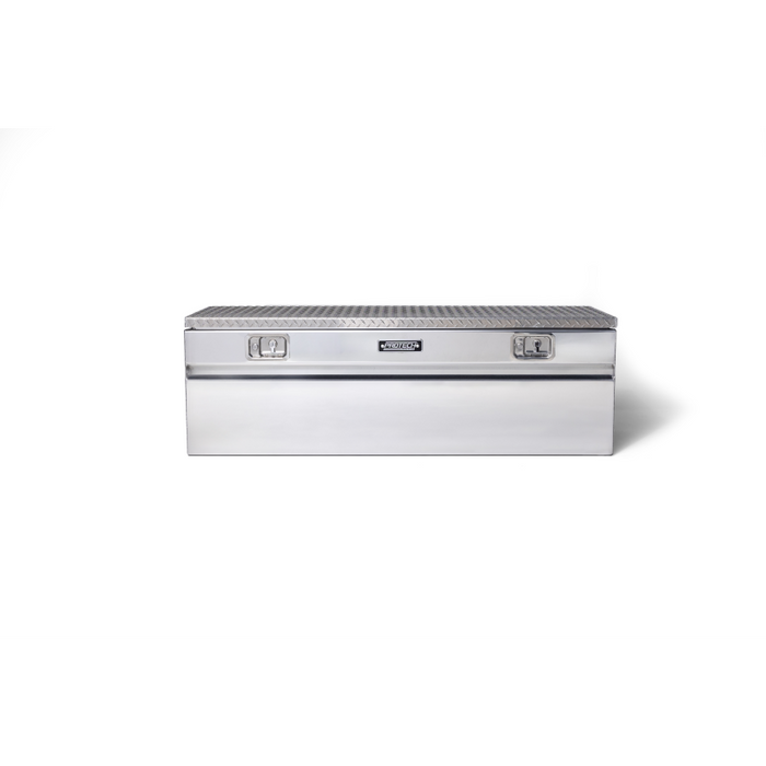 Protech Chest Tool Box - 19X20X47 Diamond Plate Lid Bright Aluminum Model 54-8460