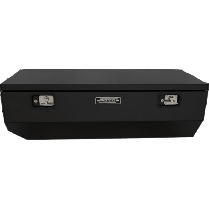 Protech Chest Tool Box - 22X24X60, W/5" Chamfer, Smooth Lid- Textured Black Includes Tray Model 54-8433-TB