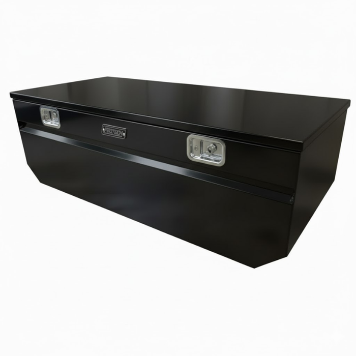 Protech Chest Tool Box - 21X20X62, 20+ Chevy HD 5.5'Bed, Notched, Smooth Lid- Textured Black Model 54-5428-TB