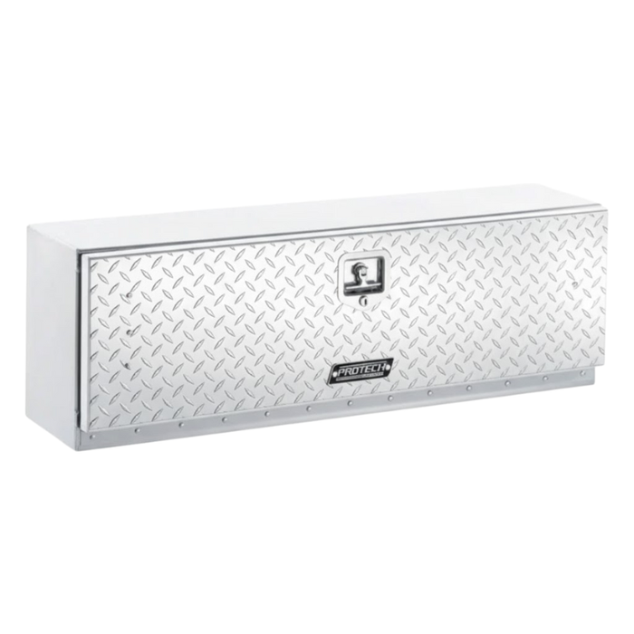 ProTech Top Mount Box -16Hx12Dx48L w/ Diamond Plate Drop Door Bright Aluminum Model 54-8680-48