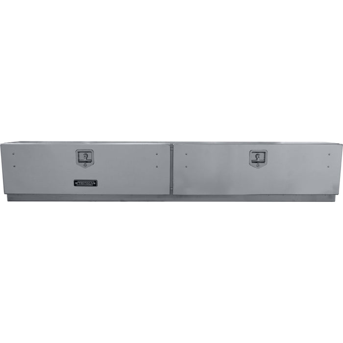 ProTech Top Mount Box 16Hx12Dx90L w/ 2 Smooth Drop Doors Bright Aluminum Model 54-8682-90