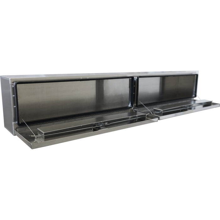 ProTech Top Mount Box 16Hx12Dx90L w/ 2 Smooth Drop Doors Bright Aluminum Model 54-8682-90