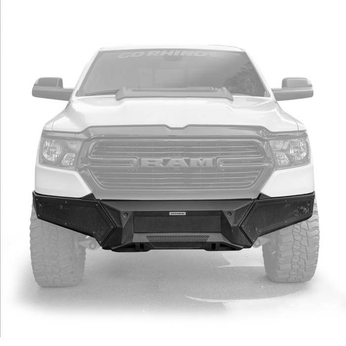 Go Rhino Element Front Bumper with Power Actuated Hide-Away Light Bar Mount Model 341301T