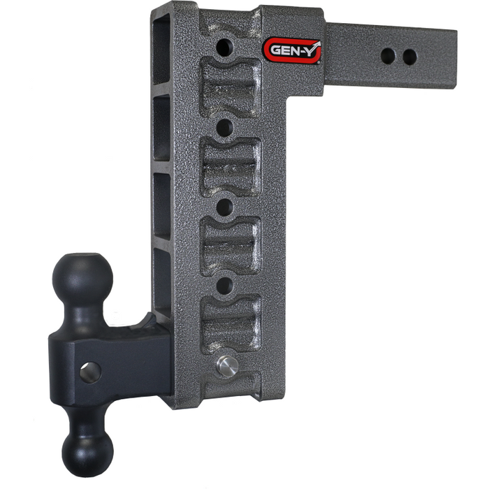 GEN-Y MEGA-DUTY 2.5" Shank 12" Drop 3K TW 21K Hitch & GH-061 Dual-Ball Model GH-615
