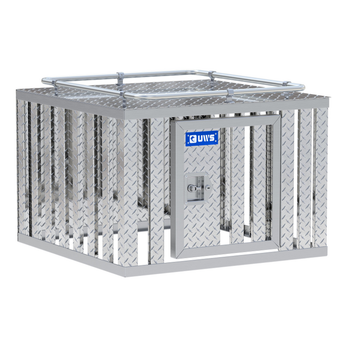 UWS Bright Aluminum 36" x 36" Single-Door Dog Box Model DB-3636