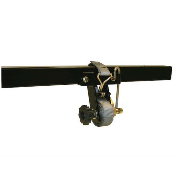 Buyers Products 1-1/2 Inch x 7 Foot Steel Ladder Rack Ratchet Tie Down Angle Mount with Double J Hooks Model 5480005