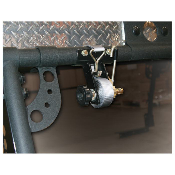 Buyers Products 1-1/2 Inch x 7 Foot Steel Ladder Rack Ratchet Tie Down Tube Mount with Double J Hooks Model 5480007