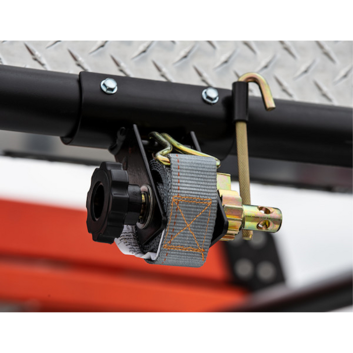 Buyers Products 1-1/2 Inch x 7 Foot Steel Ladder Rack Ratchet Tie Down Tube Mount with Double J Hooks Model 5480007