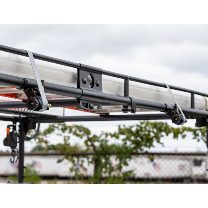 Buyers Products 1-1/2 Inch x 7 Foot Steel Ladder Rack Ratchet Tie Down Tube Mount with Double J Hooks Model 5480007