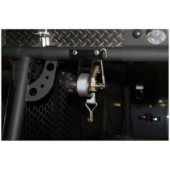 Buyers Products 1-1/2 Inch x 7 Foot Steel Ladder Rack Ratchet Tie Down Tube Mount with Double J Hooks Model 5480007