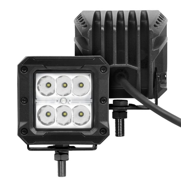 Go Rhino Bright Series 3x3 Cube LED Spot Lights Pair Model 751803023SCS