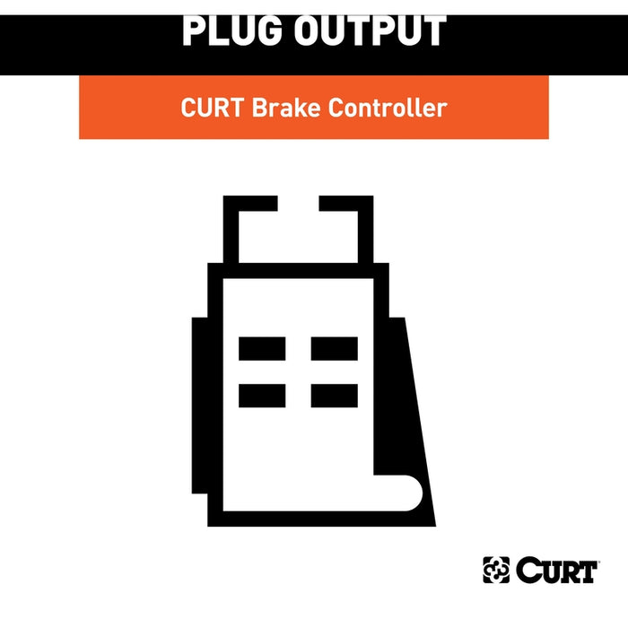 CURT Quick Plug Electric Trailer Brake Controller Wiring Harness, Fits Select Ford F150, F250, F350, F450, F550 Super Duty, Lincoln MKT, Navigator Model 51437
