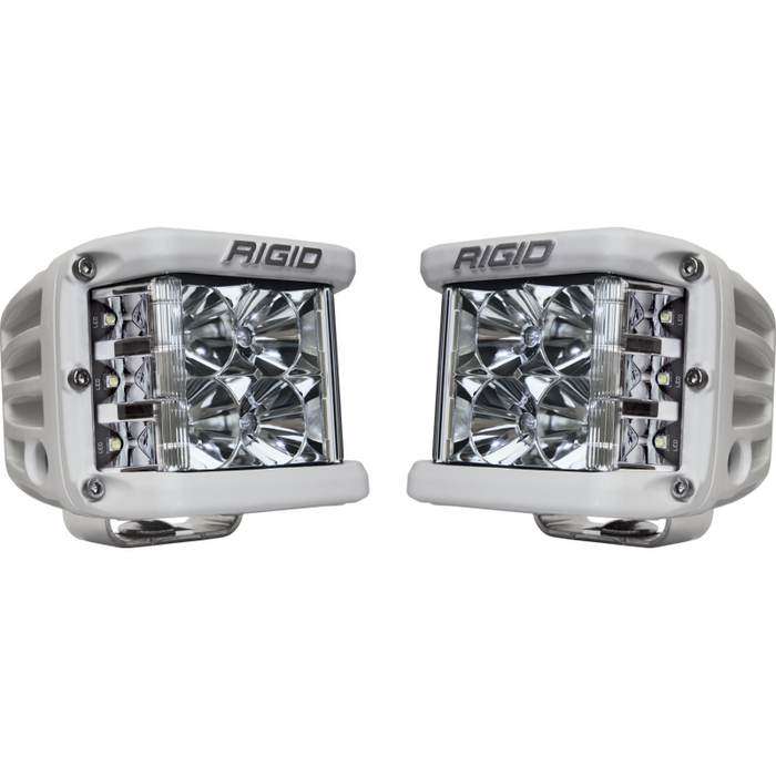 Rigid Industries D-SS PRO Side Shooter, Flood Optic, Surface Mount, White Housing, Pair Model 862113