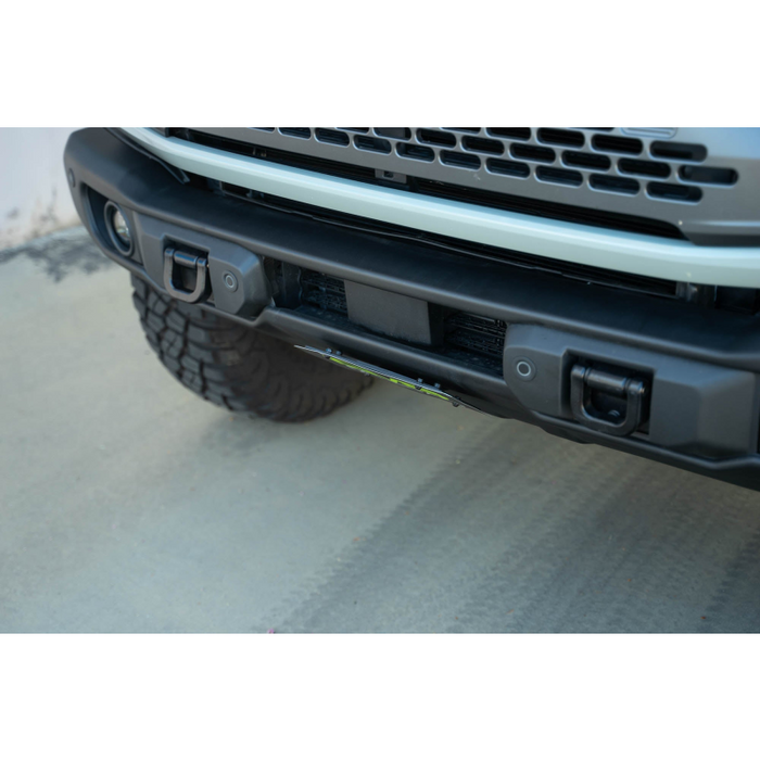 DV8 Offroad 2021-2026 Ford Bronco Capable Bumper Slanted Front License Plate Mount Model LPBR-05