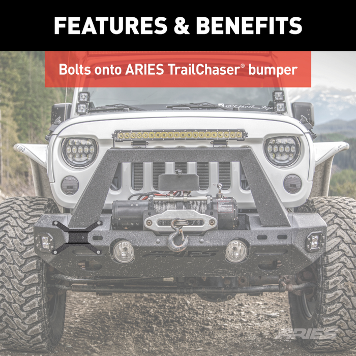 ARIES Jeep Bumper License Plate Bracket Model 55-0000