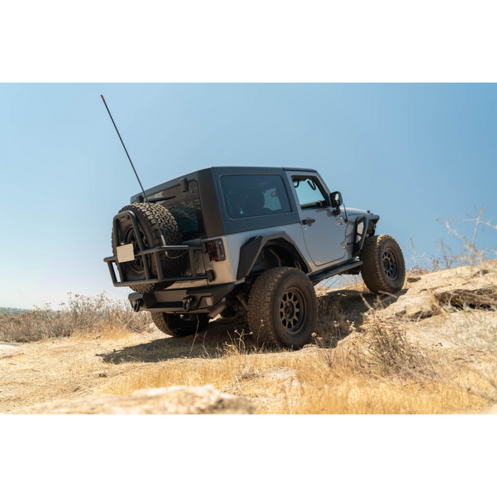 DV8 Offroad 2007-2018 Jeep Wrangler Body Mounted Tire Carrier Model TCJK-14