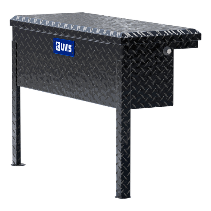 UWS Gloss Black Aluminum 36" Truck Side Tool  Box - Low Profile Model TBSM-36-LP-BLK