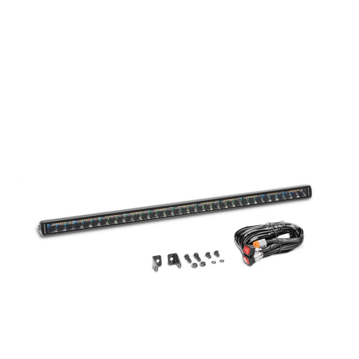Go Rhino Blackout Series SINGLELINE 30" Single Row LED Light Bar w/Amber LEDs Model 751653212CSS