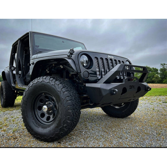 Body Armor 4x4 2007-2024 Jeep Wrangler Jk/Jl & Gladiator Jt Orion Stubby Front Bumper Model JP-19535