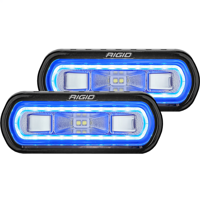 Rigid Industries SR-L Series Off-Road Spreader Pod, 3 Wire, Surface Mount, Blue Halo, Pair Model 53121