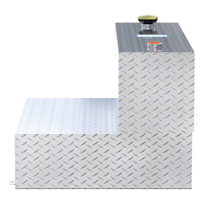 UWS Bright Aluminum HammerHead-Style 100-Gallon Aluminum L-Shape Transfer Tank Model TT-100HH