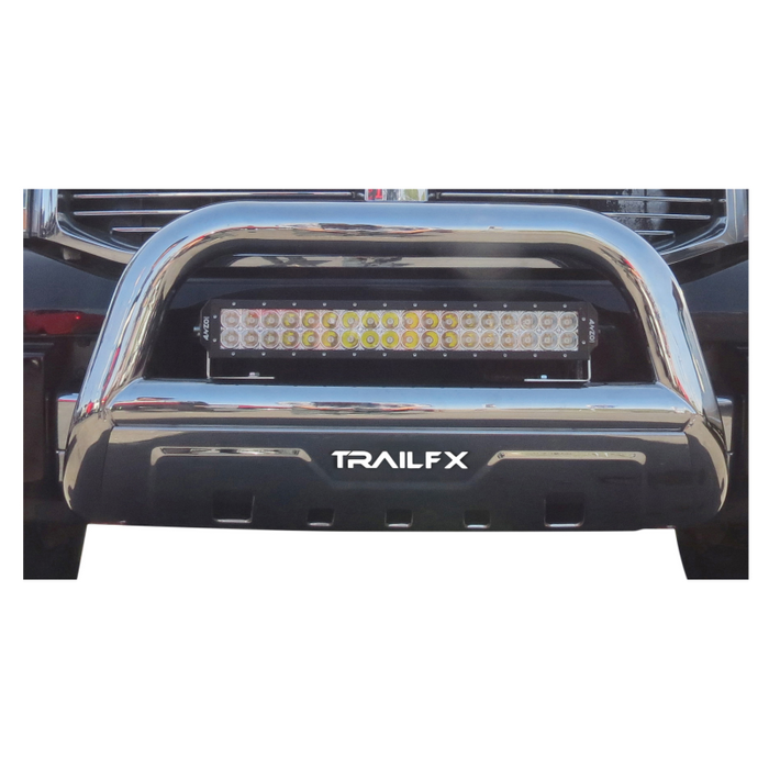 TrailFX 3.5" Oval Bull Bar w/ Skid Plate Stainless Steel Use G9018MK To Mount Optional Lighting Model B1508S