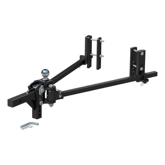 CURT TruTrack 2P Trunnion Weight Distribution Hitch with 2x Sway Control, 8-12K Model 17355