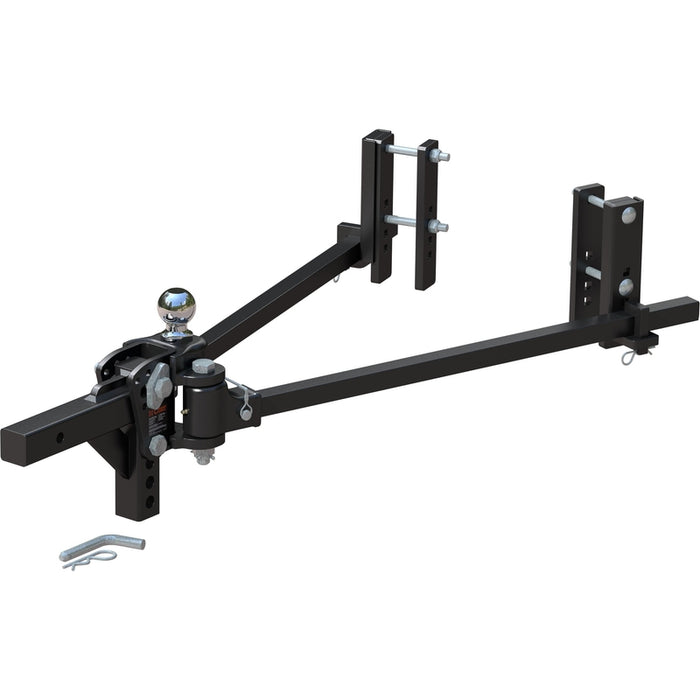 CURT TruTrack 2P Trunnion Bar Weight Distribution Hitch with 2x Sway Control, 8-12K, 2-In Shank, 2-5/16-Inch Ball Model 17355