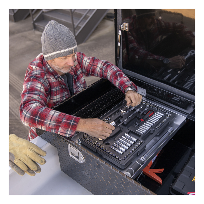 UWS 72" Deep Extra-Wide Crossover Truck Tool Box Model TBSD-72-LBTA-B