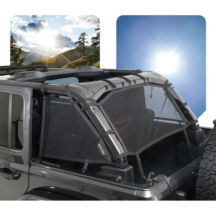 Smittybilt Extended Shade Top Sides/Rear - Mesh (18+ JLU) Model 97501