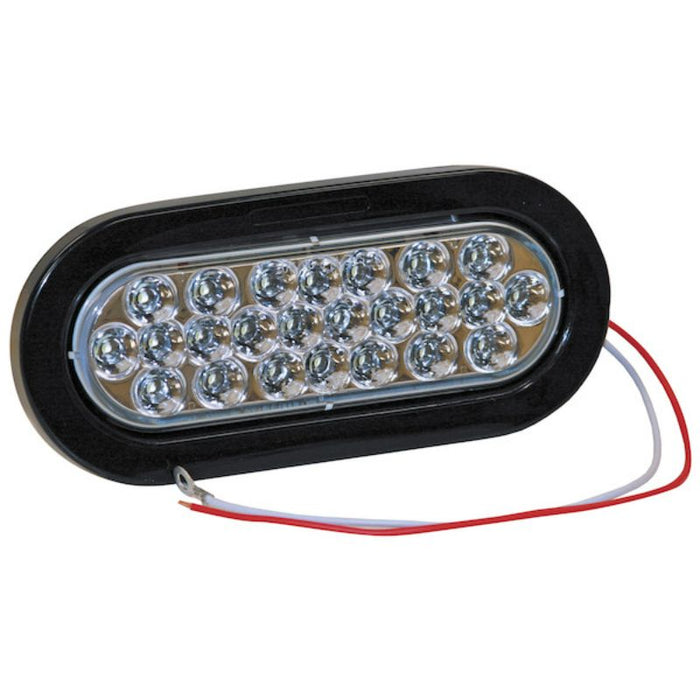 Buyers Products 6 Inch Clear Oval Backup Light Kit With 24 LEDs (PL-2 Connection, Includes Grommet And Plug) 5626324