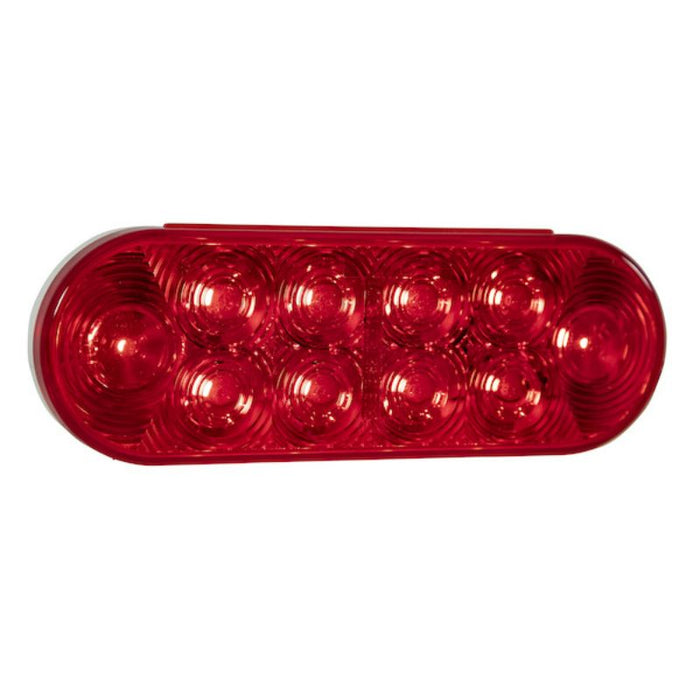 Buyers Products 6 Inch Red Oval Stop/Turn/Tail Light With 10 LEDs (PL-3 Connection) - Bulk LED 5626550