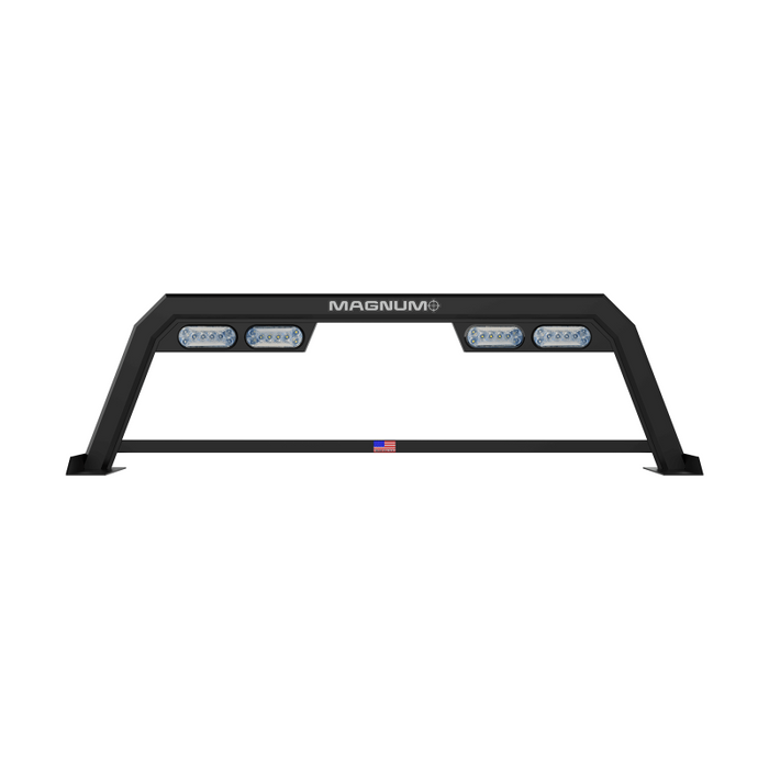 Magnum Truck Racks Headache Rack Low Pro High Vis Open Matte Black Model 424LPHPK3N