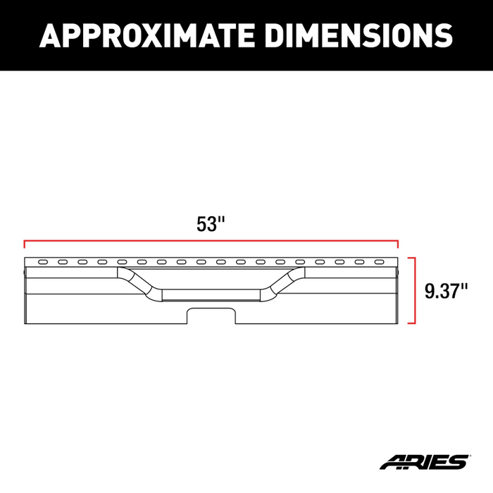 ARIES TrailChaser Jeep Wrangler JL Aluminum Rear Bumper Center Section Model 2081025