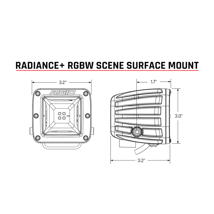 Rigid Industries Radiance+ Scene RGBW Surface Mount Model 682053