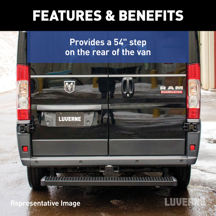 Luverne  Grip Step 7" x 54" Black Aluminum Rear Step Fleet Kit Select Sprinter Model 415254-570749-0