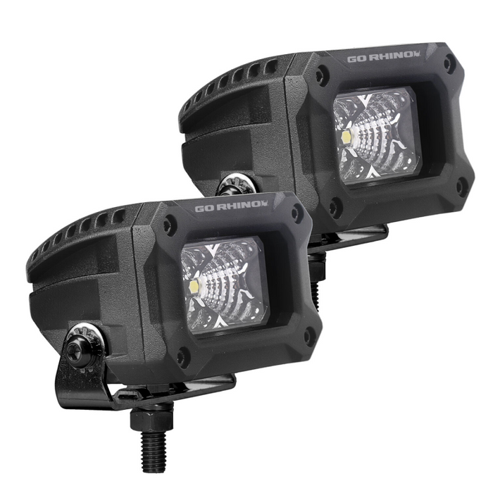 Go Rhino Bright Series 3x2 Rectangular LED Flood Lights Model 751003023FBS