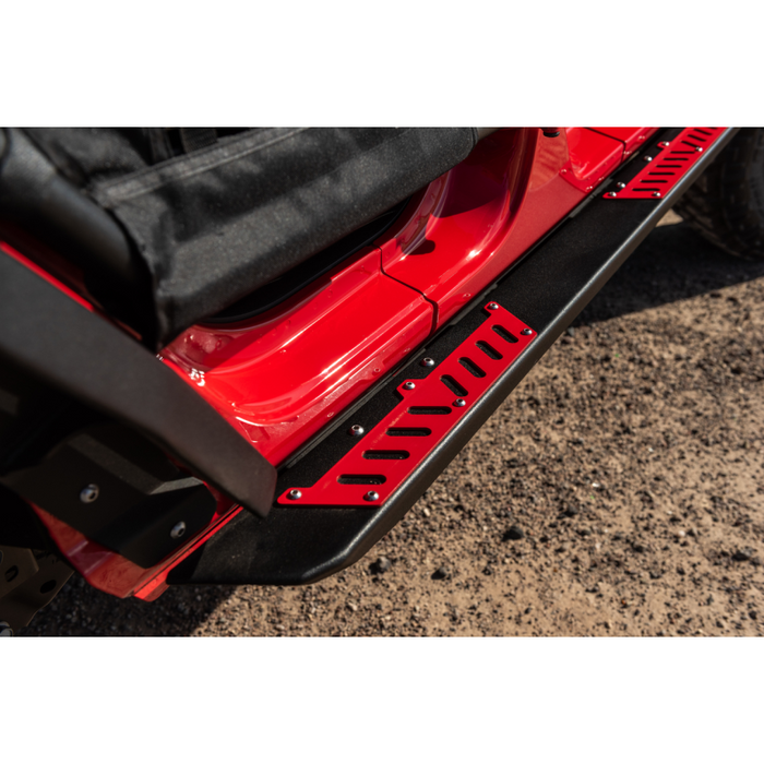 Bodyguard Rock Sliders With Body Cladding 4 Door Texture Black Powder Coat Model 23821T